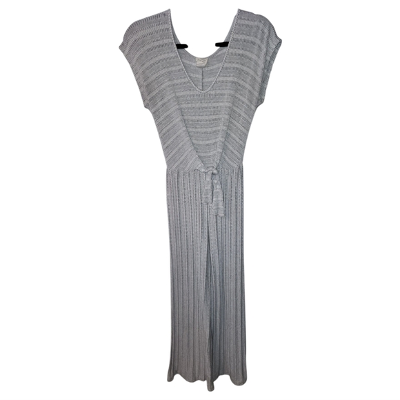 Elegant Gray Knit Pantsuit - Picture 1 of 5